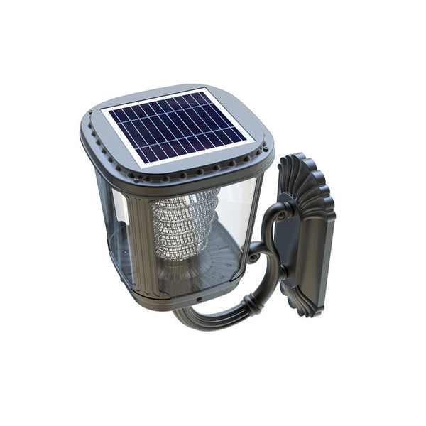 Wall mount solar light and landscape lighting top view