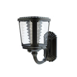 Wall mount solar light and landscape lighting side view